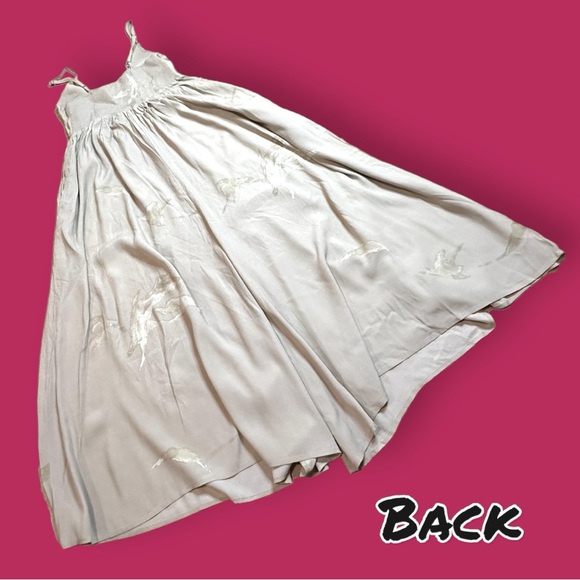 EUC Grade & Gather Empire Waist jumpsuit in light cream & organic design. Small - Picture 4 of 16